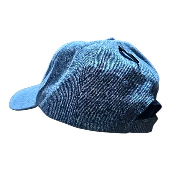 Calvin Klein Denim CK Logo Baseball Cap Blue Jean Dad Hat Adjustable Strapback - Picture 5 of 9